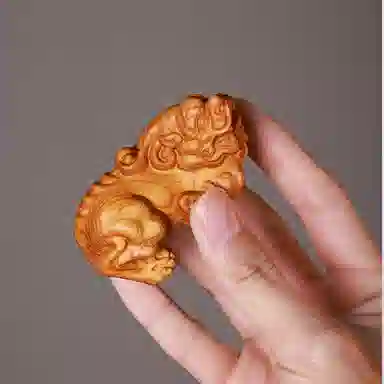 木盛缘 招财精雕貔貅治愈系创意财神转运财源滚滚复古文玩解压盘玩好运瑞兽貔貅 崖柏 手把件 男款