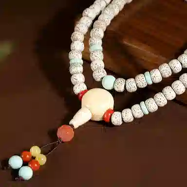 木盛缘 月朗星稀 高密顺白佛珠多宝文玩 星月菩提 手串 男女同款情侣款