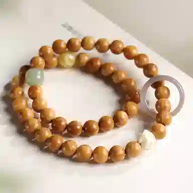 木盛缘 【上岸有钱花】精品高抛光珠招财纳福转运佛珠文玩盘串国潮百搭#好运 库克 手串 男女同款情侣款