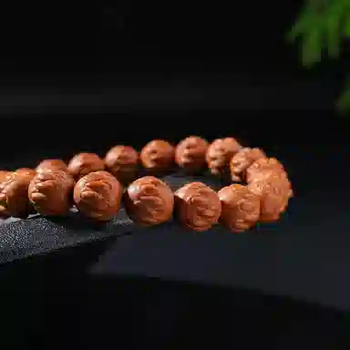 木盛缘 雕刻正圆佛珠#好运 猴头核桃 手串 男女同款情侣款