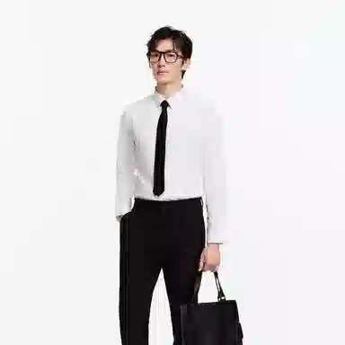 九牧王男裤专家 免烫抗菌商务休闲纯色简约日常长袖衬衫 男款