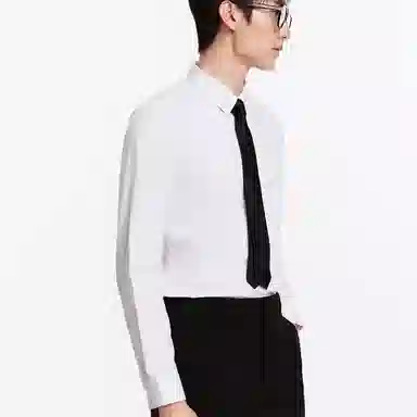 九牧王男裤专家 免烫抗菌商务休闲纯色简约日常长袖衬衫 男款