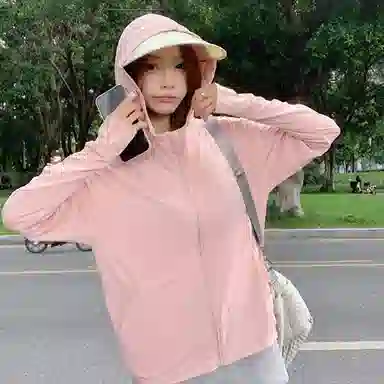 涂诗菲 透气冰感大帽檐防紫外线修身截短外套 女款
