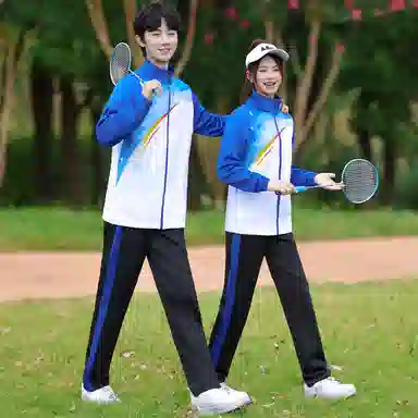 涂诗菲 中国风休闲外套学生班服运动会男女同款情侣套装