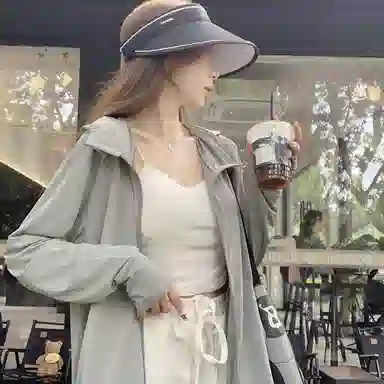 涂诗菲 透气冰感大帽檐防紫外线修身截短外套 女款