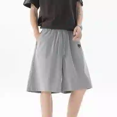 王者荣耀 裴擒虎款 美式复古简约纯色宽松舒适阔腿居家户外运动健身时尚潮流百搭五分休闲短裤 男女同款