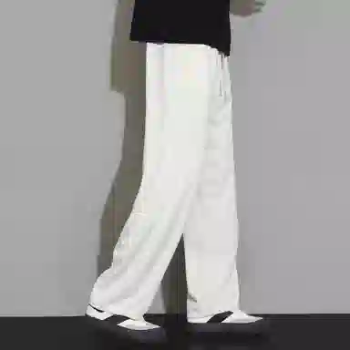 王者荣耀 鲁班七号星空梦想款 内里保暖加绒加厚直筒阔腿长裤宽松百搭亲肤舒适字母印花潮流个性学院风休闲裤 男女同款