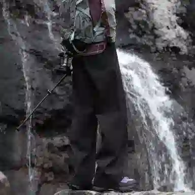 王者荣耀 美式褶皱户外爬山运动徒步宽松舒适透气时尚百搭直筒休闲裤 标语款 男女同款