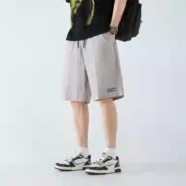 王者荣耀 刺绣火焰美式柔软速干薄款高街五分舒适宽松户外运动百搭纯色多巴胺无性别垂感休闲短裤 孙悟空地狱火款 男女同款