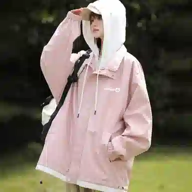 王者荣耀 鲁班七号星空梦想款 美式复古高街假两件基础款撞色拼接连帽长袖高级感户外运动休闲宽松通勤百搭外套夹克 男女同款