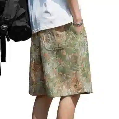 王者荣耀 美式街头宽松柔软舒适亲肤多色基础款老钱风度假风五分裤休闲短裤 男女同款