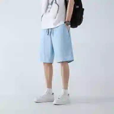 王者荣耀 刺绣火焰美式柔软速干薄款高街五分舒适宽松户外运动百搭纯色多巴胺无性别垂感休闲短裤 孙悟空地狱火款 男女同款