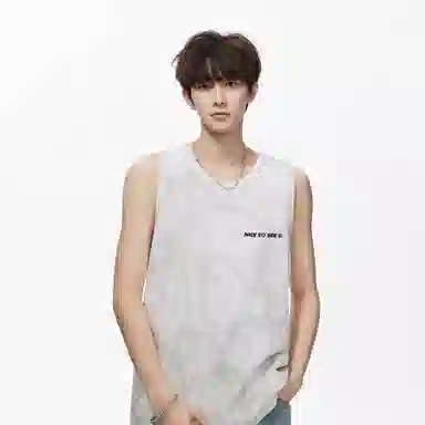 王者荣耀 标语款 美式扎染高街简约百搭少年感无性别休闲宽松舒适透气背心 男女同款