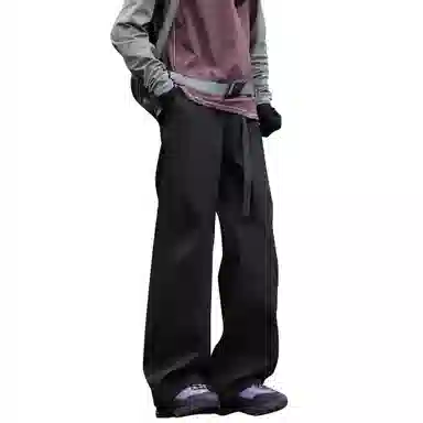 王者荣耀 美式褶皱户外爬山运动徒步宽松舒适透气时尚百搭直筒休闲裤 标语款 男女同款