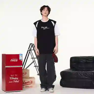 王者荣耀 澜鲨之猎刃款  美式复古圆领舒适基础款创意简约字母设计百搭校园学院风户外简约休闲宽松直筒透气无袖背心 男女同款