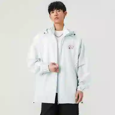 王者荣耀 鲁班七号款山系户外凉感吸湿排汗薄款胸口小印花户外运动训练跑步亲肤舒适开衫休闲宽松纯色连帽防晒服 男女同款