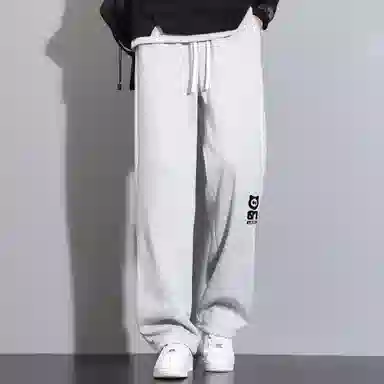 王者荣耀 鲁班七号星空梦想款 内里保暖加绒加厚直筒阔腿长裤宽松百搭亲肤舒适字母印花潮流个性学院风休闲裤 男女同款