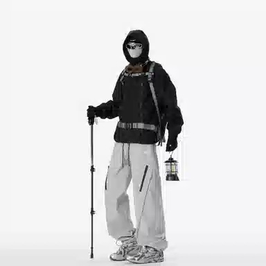 王者荣耀 美式高街反光多口袋工装裤宽松舒适户外徒步爬山运动时尚百搭休闲裤 鲁班七号款 男女同款