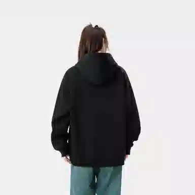 王者荣耀 鲁班七号星空梦想款 美式复古拼接撞色字母设计落肩长袖休闲宽松套头多巴胺重磅连帽卫衣 男女同款