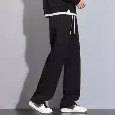 王者荣耀 鲁班七号星空梦想款 内里保暖加绒加厚直筒阔腿长裤宽松百搭亲肤舒适字母印花潮流个性学院风休闲裤 男女同款