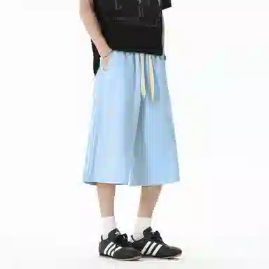 王者荣耀 美式高街纯色基础款七分裤宽松舒适亲肤透气吸汗排湿户外运动日常通勤百搭休闲短裤 男女同款