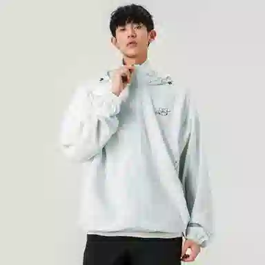 王者荣耀 鲁班七号款 山系户外凉感吸湿排汗小印花户外运动训练跑步亲肤舒适休闲宽松纯色连帽长袖 防紫外线防晒服 男女同款