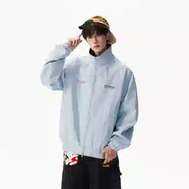 王者荣耀 美式复古撞色翻领外套宽松舒适少年感学院风休闲运动百搭时尚教练夹克衫 梦奇款 男女同款