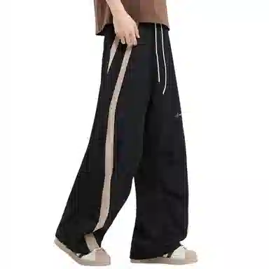 王者荣耀 明世隐款 美式街头无性别主义穿搭撞色分区设计宽松柔软舒适拖地长裤休闲裤 男女同款