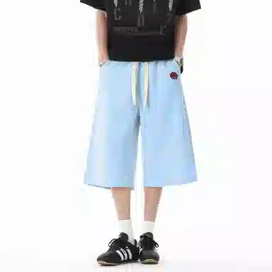 王者荣耀 美式高街纯色基础款七分裤宽松舒适亲肤透气吸汗排湿户外运动日常通勤百搭休闲短裤 男女同款