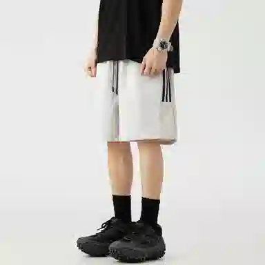 王者荣耀 美式街头复古运动潮流多色侧面撞色基础款宽松柔软亲肤穿搭系带休闲短裤 男女同款