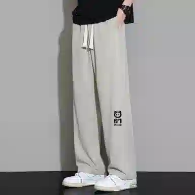 王者荣耀 鲁班七号星空梦想款 内里保暖加绒加厚直筒阔腿长裤宽松百搭亲肤舒适字母印花潮流个性学院风休闲裤 男女同款