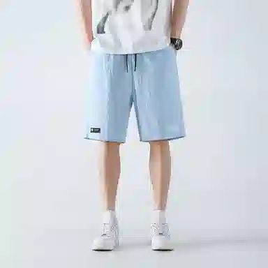 王者荣耀 刺绣火焰美式柔软速干薄款高街五分舒适宽松户外运动百搭纯色多巴胺无性别垂感休闲短裤 孙悟空地狱火款 男女同款