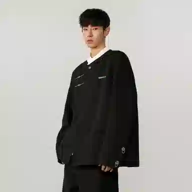 王者荣耀 新中式中山装古装国风雅痞风西服时尚抗皱易打理休闲外套男士韩版大口袋宽松小英伦夹克高级感毕业典礼西装 标语款 男女同款