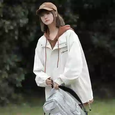 王者荣耀 鲁班七号星空梦想款 美式复古学院风连帽假两件拼接撞色创意字母宽松基础款山系户外休闲日常百搭舒适夹克外套 男女同款