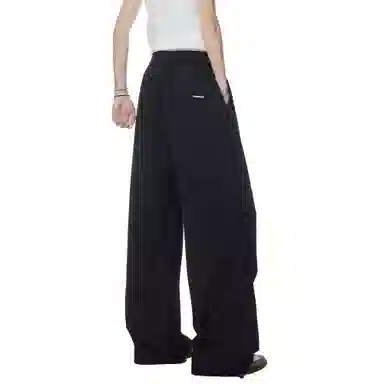 王者荣耀 美式简约纯色休闲长裤宽松舒适透气冰感弹力户外通勤显高显瘦时尚百搭针织运动裤 男女同款