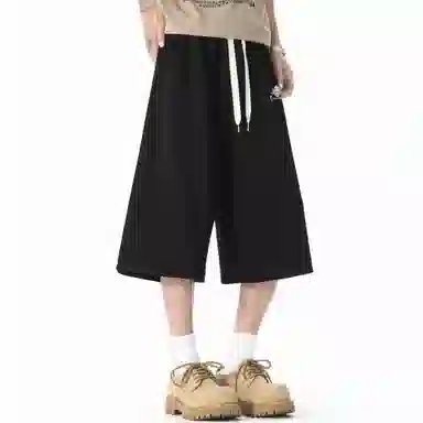 王者荣耀 地狱火款 美式街头复古舒适柔软亲肤宽松基础款系带休闲短裤 男女同款