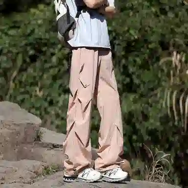 王者荣耀 美式薄款户外工装伞兵裤冰丝褶皱垂感宽松大码机能防皱风凉感速干透气旅行爬山超轻防泼水加肥加大休闲裤 男女同款