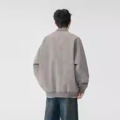 王者荣耀 美式复古脏脏棒球领外套宽松舒适青春高颜值少年感百搭时尚夹克皮衣 标语款 男女同款