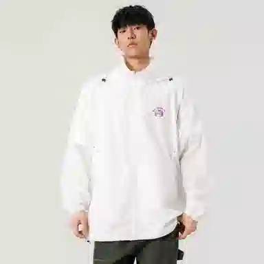 王者荣耀 鲁班七号款山系户外凉感吸湿排汗薄款胸口小印花户外运动训练跑步亲肤舒适开衫休闲宽松纯色连帽防晒服 男女同款