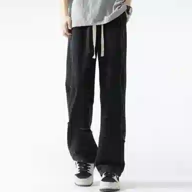 王者荣耀 美式街头经典水洗落色做旧舒适柔软廓形长裤牛仔裤 男女同款