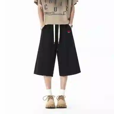 王者荣耀 美式高街纯色基础款七分裤宽松舒适亲肤透气吸汗排湿户外运动日常通勤百搭休闲短裤 男女同款