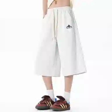 王者荣耀 地狱火款 美式街头复古舒适柔软亲肤宽松基础款系带休闲短裤 男女同款