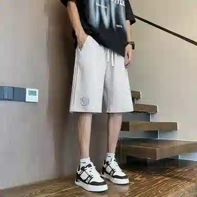 王者荣耀 瑶时之祈愿款 基础款趣味卡通鹿角印花纯色系带无性别主义宽松五分针织篮球休闲短裤 男女同款