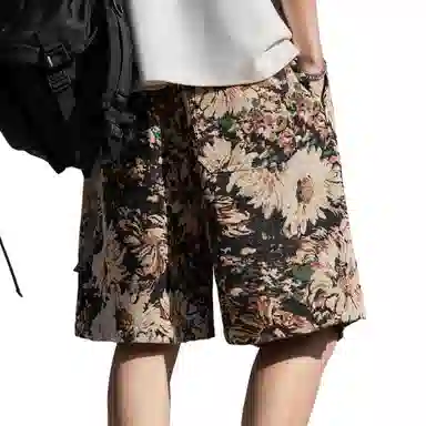 王者荣耀 美式街头宽松柔软舒适亲肤多色基础款老钱风度假风五分裤休闲短裤 男女同款