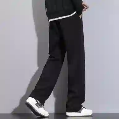 王者荣耀 鲁班七号星空梦想款 内里保暖加绒加厚直筒阔腿长裤宽松百搭亲肤舒适字母印花潮流个性学院风休闲裤 男女同款