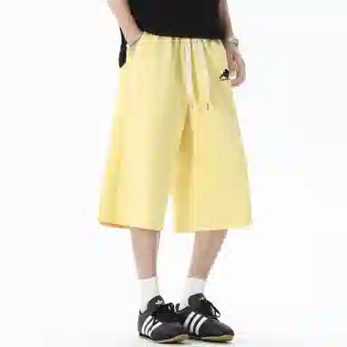 王者荣耀 地狱火款 美式街头复古舒适柔软亲肤宽松基础款系带休闲短裤 男女同款