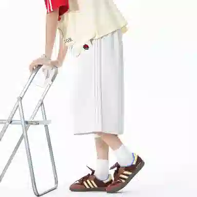 王者荣耀 美式高街纯色基础款七分裤宽松舒适亲肤透气吸汗排湿户外运动日常通勤百搭休闲短裤 男女同款