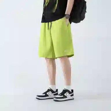 王者荣耀 刺绣火焰美式柔软速干薄款高街五分舒适宽松户外运动百搭纯色多巴胺无性别垂感休闲短裤 孙悟空地狱火款 男女同款
