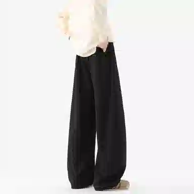 王者荣耀 美式高街提花直筒长裤宽松舒适透气痞帅高颜值百搭时尚垂感休闲裤 标语款 男女同款