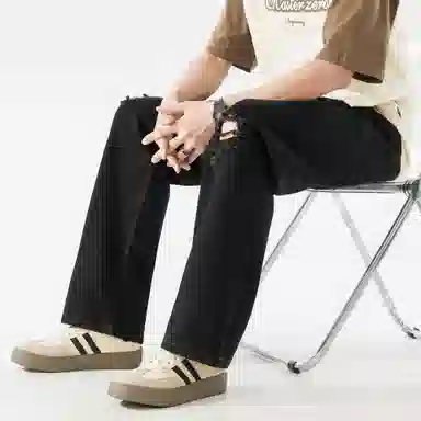 王者荣耀 美式高街复古做旧休闲长裤牛仔裤 男女同款